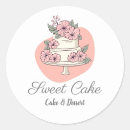 Adesivo Logotipo de Bolo de Padaria Sweet Cake & Sobremesa