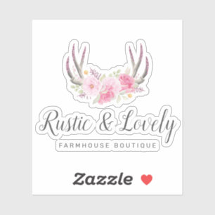 Adesivo Logotipo de Boutique para os anti-flórticos roxos