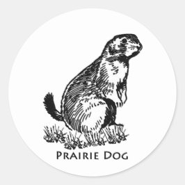 Adesivo Logotipo de Cachorro da Prairie (line art)
