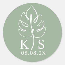 Adesivo Logotipo de Casamento Monográfico Personalizado