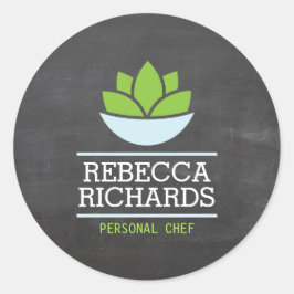 Adesivo Logotipo de catering para saladas saudáveis