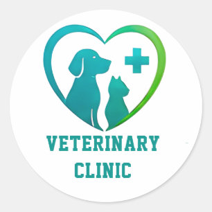 Adesivo 🐾 Logotipo de Clínica Veterinária para Hospital A