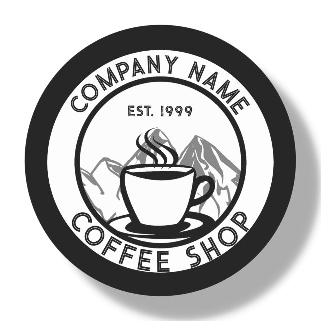 Adesivo Logotipo de Compro de Café Personalizado (Criador carregado)