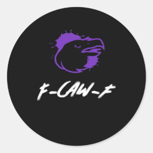 Adesivo Logotipo de Corvo Engraçado F-Caw-F – Caws Para At