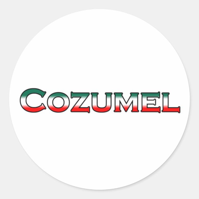 Adesivo Logotipo de Cozumel (texto) (Frente)