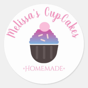 Adesivo Logotipo de Cupcake Granulado Padaria Caseira
