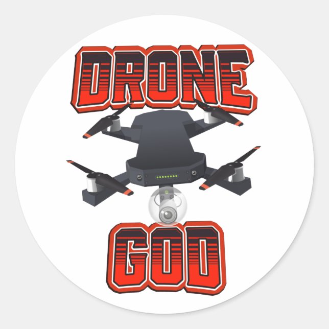 Adesivo Logotipo de Deus do Drone (Frente)