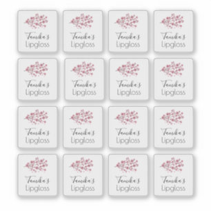 Adesivo Logotipo de empacotamento de brilho de lábios Ár