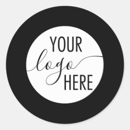 Adesivo Logotipo de Empresa Personalizado Simples Preto