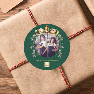 Adesivo logotipo de enfeite de foto da equipe verde de Nat