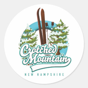 Adesivo Logotipo de esqui da montanha Crotched New Hampshi
