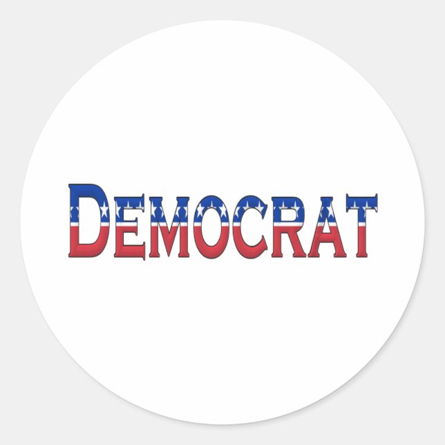 Adesivo Logotipo de Estrelas Democratas e Stripes (Frente)