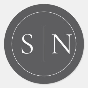 Adesivo Logotipo de Fornecedor de Casamento Preto e Branco