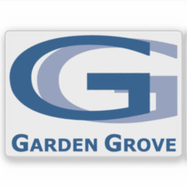 Adesivo Logotipo de Garden Grove, Califórnia, EUA