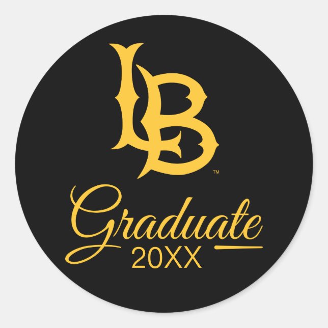 Adesivo Logotipo de Gradução da Long Beach State (Frente)