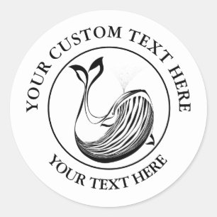 Adesivo Logotipo de Ícone Personalizado de Sealife do Ocea