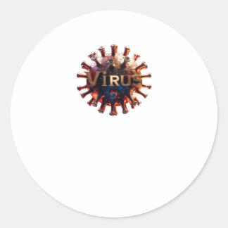 Adesivo Logotipo de Ilustração de Surto de Vírus do Contag