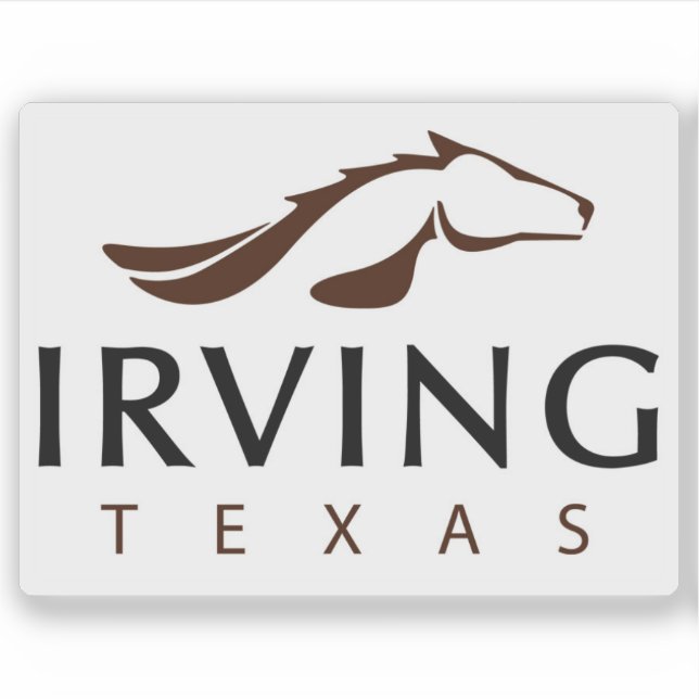 Adesivo Logotipo de Irving, Texas, EUA (Frente)