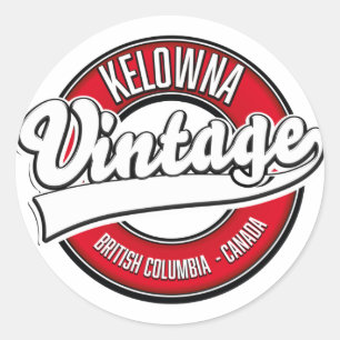 Adesivo logotipo de Kelowna Colúmbia Britânica Canadá