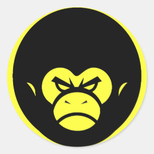 Adesivo Logotipo de macaco amarelo