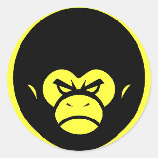 Adesivo Logotipo de macaco amarelo