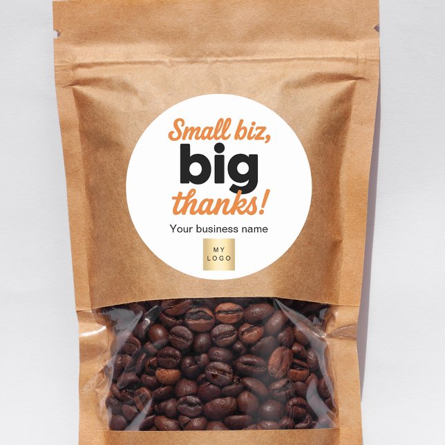 Adesivo Logotipo de negócios agradecido (Criador carregado)