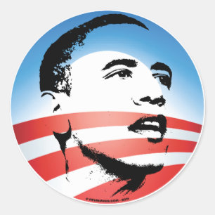 Adesivo Logotipo de Obama - liso