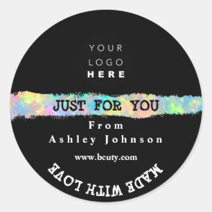 Adesivo Logotipo De obrigado Feito Com O Furo De Amor Holó