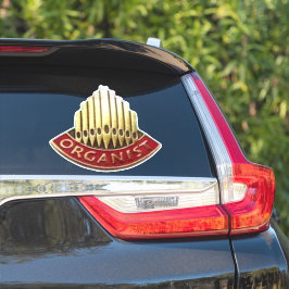 Adesivo Logotipo de Órgão de Tubos de Organista 