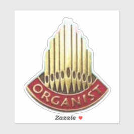 Adesivo Logotipo de Órgão de Tubos do Organista