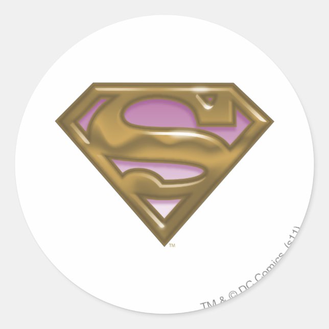 Adesivo Logotipo de Ouro da Supergirl (Frente)