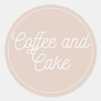 Adesivo Logotipo de Padaria de Café e Bolo