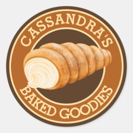 Adesivo Logotipo de padaria pastelaria creme de buzina