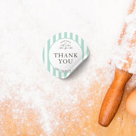 Adesivo Logotipo de padaria verde Strike da Vintage Mint O