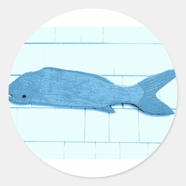 Adesivo logótipo de peixe azul (Frente)