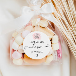 Adesivo Logótipo de pincelada rosa para a tipografia do am