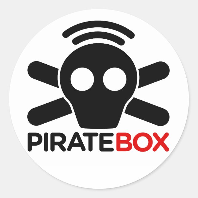 Adesivo Logotipo de PirateBox (Frente)