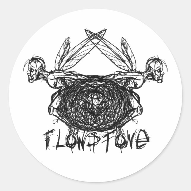 Adesivo Logotipo de pixações gráficas Fllowstone (Frente)