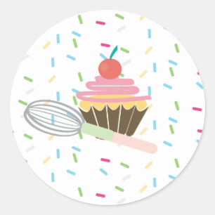 Adesivo Logotipo de Raspadinha de Cupcake Recompensa