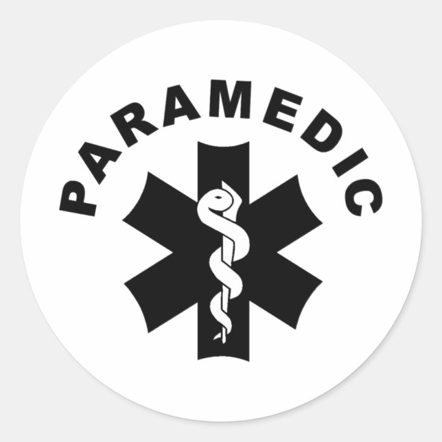Adesivo Logotipo de resgate EMS paramédico (Frente)