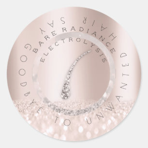 Adesivo Logotipo de Rosa para remoção do cabelo de eletról