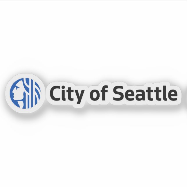 Adesivo Logotipo de Seattle, Washington, EUA (Frente)