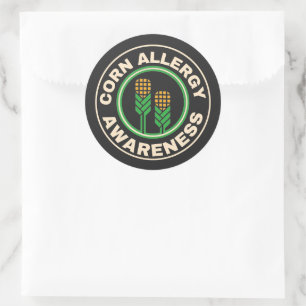Adesivo Logotipo de sensibilização para alergia ao milho