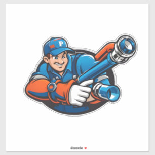 Adesivo logotipo de serviços de canalização