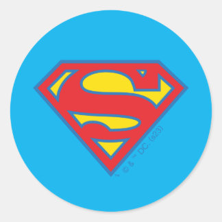Adesivo Logotipo de Supergirl Clássico com Contorno Azul