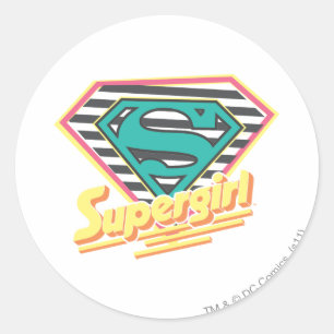 Adesivo Logotipo de Supergirl Striped