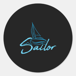 Adesivo Logotipo de texto de marinheiro Equipe de vela Sím