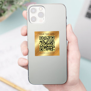Adesivo Logotipo de texto personalizado elegante Código QR