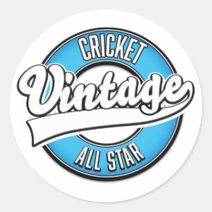 Adesivo logotipo de todos os astros vintage do críquete