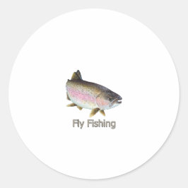 Adesivo Logotipo de truta arco-íris de pesca de mosca